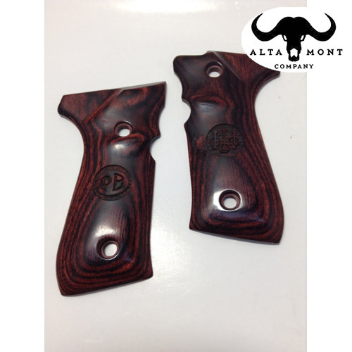 アルタモント 木製グリップ M92F アルチマ マーク入 赤｜Grip