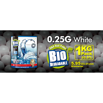 G&G バイオ BB弾 0.25g (4000発 1Kgパック 白) G-07-126｜BB弾｜電動