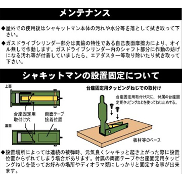 エスコート ガスドライブ ホップアップ ターゲット シャキットマン