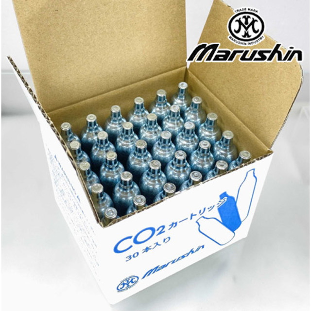 マルシン CO2 CDX カートリッジ 12g型 x 30本セット（ボンベ）｜ガス