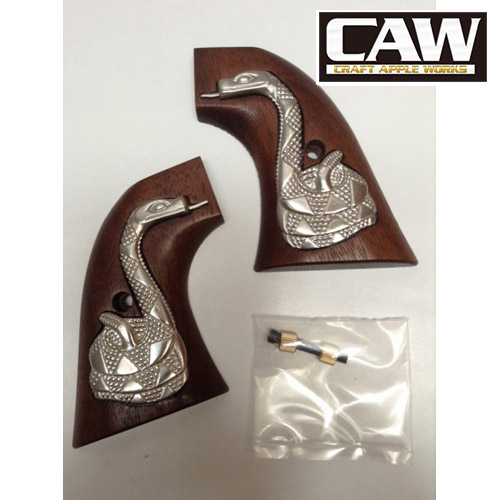 CAW 木製グリップ タナカ SAA 2nd 用 ラトルスネーク 2ピースタイプ 