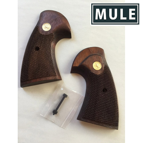 CAW MULE 木製グリップ タナカ パイソン 用 2nd チェッカ メダル付