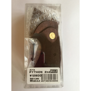 CAW MULE 木製グリップ タナカ パイソン 用 2nd チェッカ メダル付