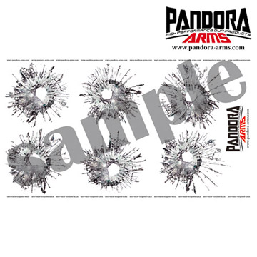 Pandora Arms 弾痕 デカール ガラス 9 19mm デカル シール 電動ガン モデルガン エアガン通販ならhblt