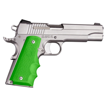 ホーグ ラバーグリップ ガバメント M1911（フィンガー ゾンビグリーン