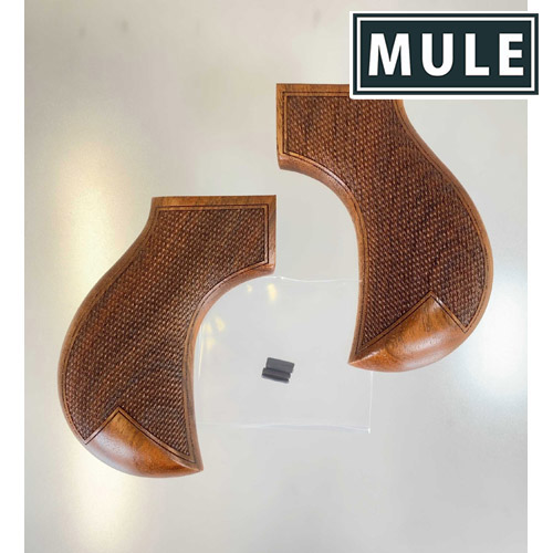 CAW（MULE） 木製グリップ タナカ SAA バードヘッド 用（チェッカー 