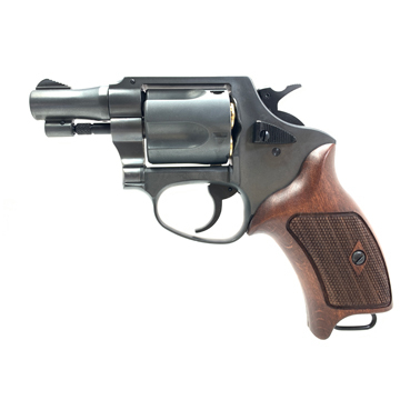 マルシン ポリスリボルバー 51ミリ銃身 Xカート ハーフチェッカー木製