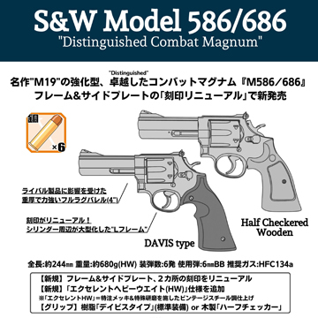 マルシン S&W M586 樹脂グリップ ABS WDブラック（ガスガン リボルバー 本体 6mm）｜ハンドガン  リボルバー｜電動ガン・モデルガン・エアガン通販ならHBLT