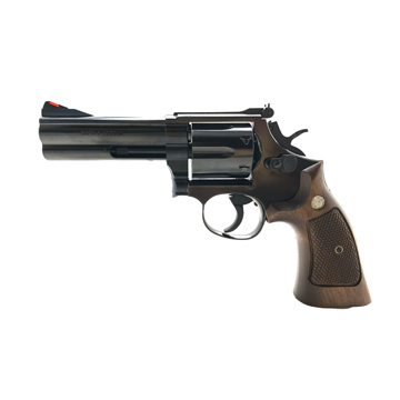 マルシン　m586 4インチ　WディープブラックABS　モデルガン木製グリップ マルシン S&W M586 木製グリップ ABS WDブラック 4インチ（発火