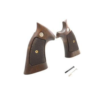 マルシン 木製グリップ ハーフチェッカー モデルガン M586/M686 専用