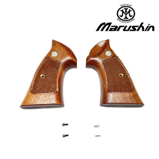 マルシン 木製グリップ (ガス) M29/M629 用 ハーフチェッカー｜Grip
