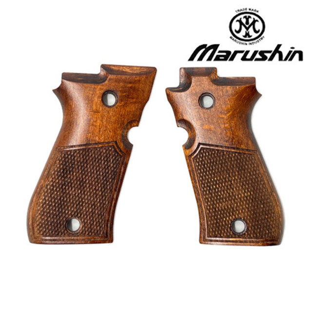 楽天市場】マルシン M84 木製グリップ付 シルバーABS モデルガン
