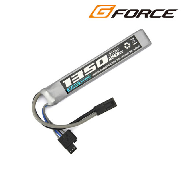 G－FORCE ZAC リポバッテリー 7.4V 1350mAh ストックインスティック