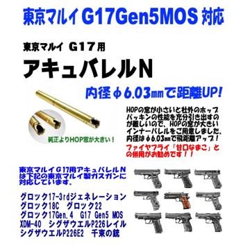 フリーダムアート アキュバレル N 東京マルイ ガスブロ グロック17 Gen