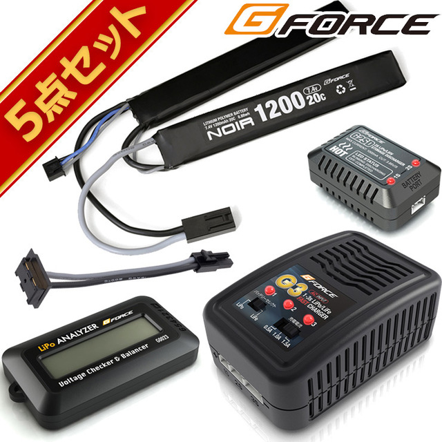G FORCE ジーフォース Noir LiPo 7.4V 1200mAh 電動ガン SOPMOD リポ